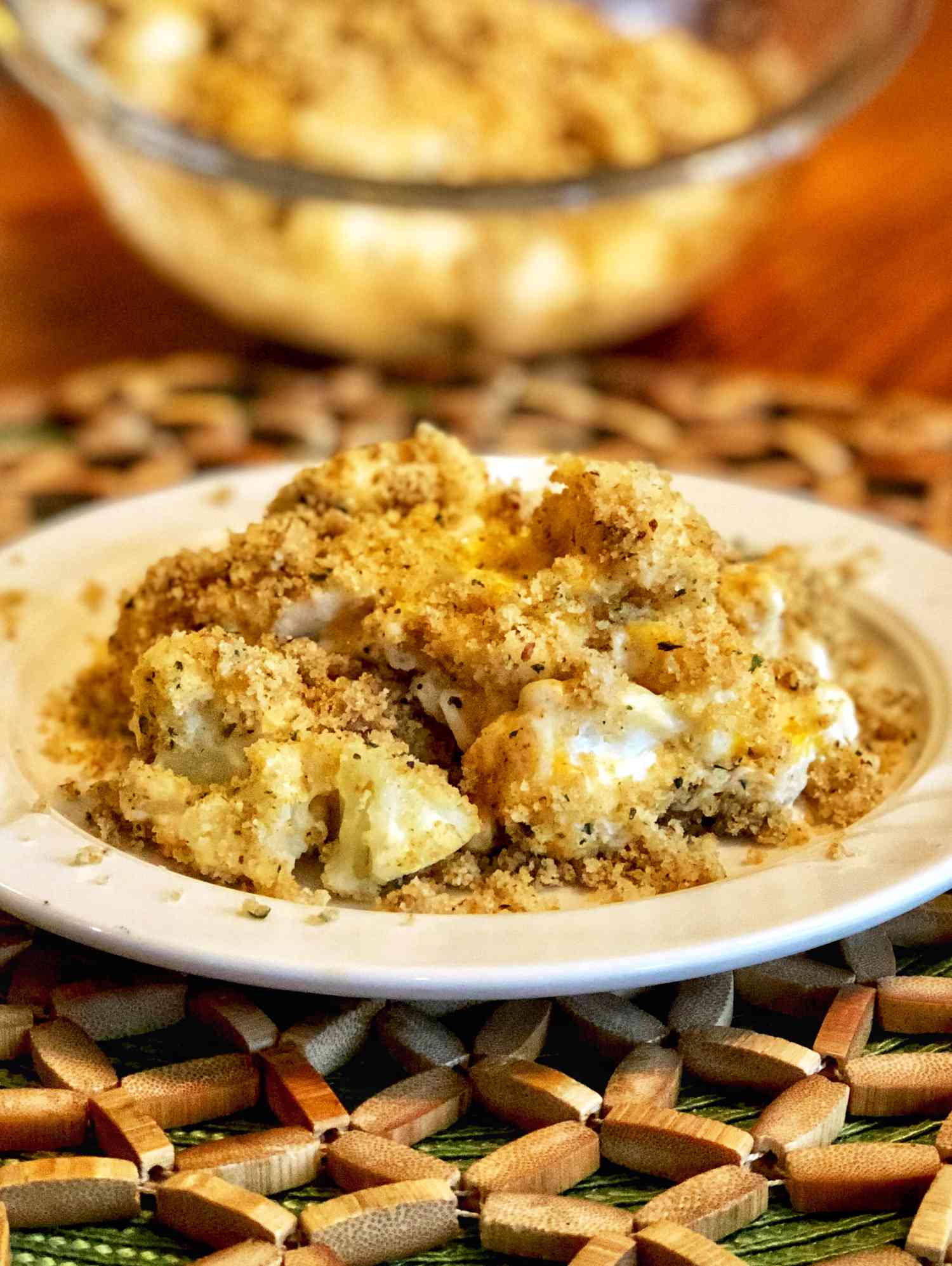 Three-Cheese Cauliflower Casserole Recipe