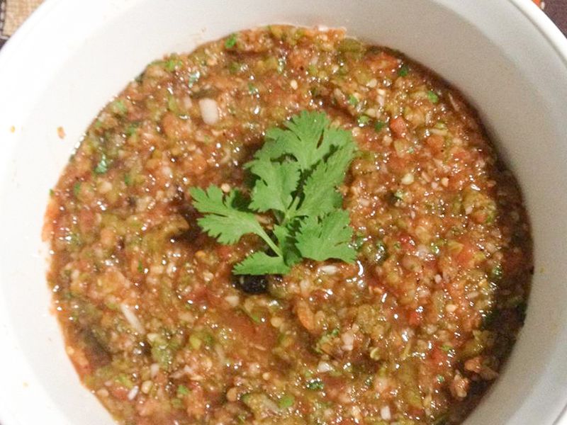 Smoky Four-Pepper Salsa Recipe