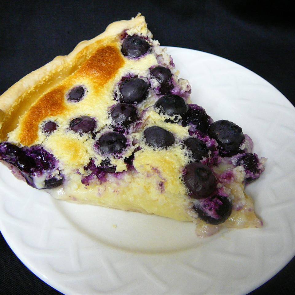Lemon Blueberry Custard Pie Recipe