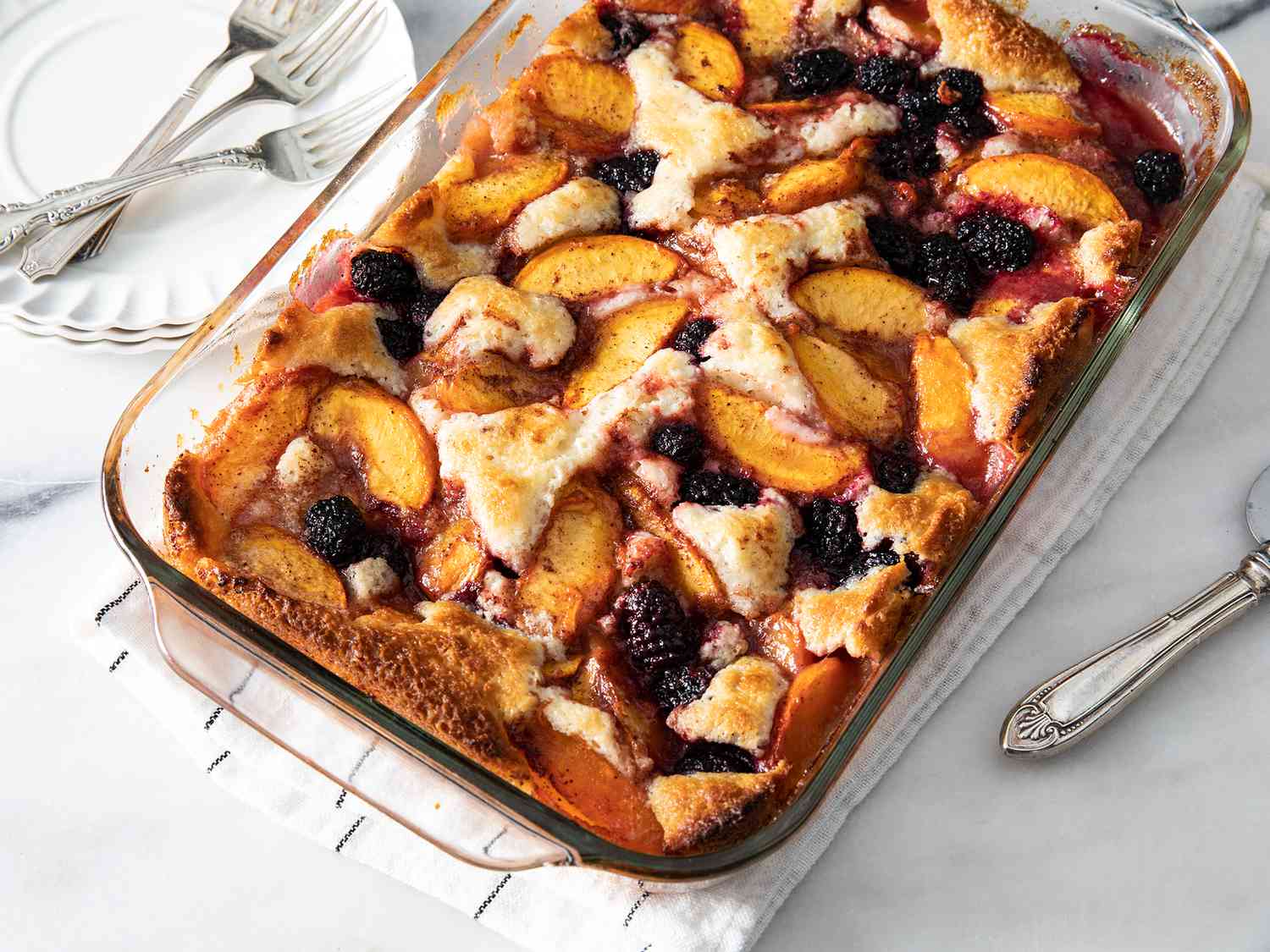 Peach and Blackberry Cobbler Recipe