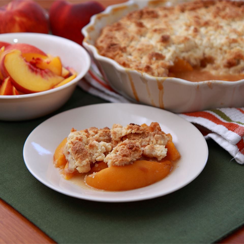 Easy Peach Cobbler with Cake Mix Recipe