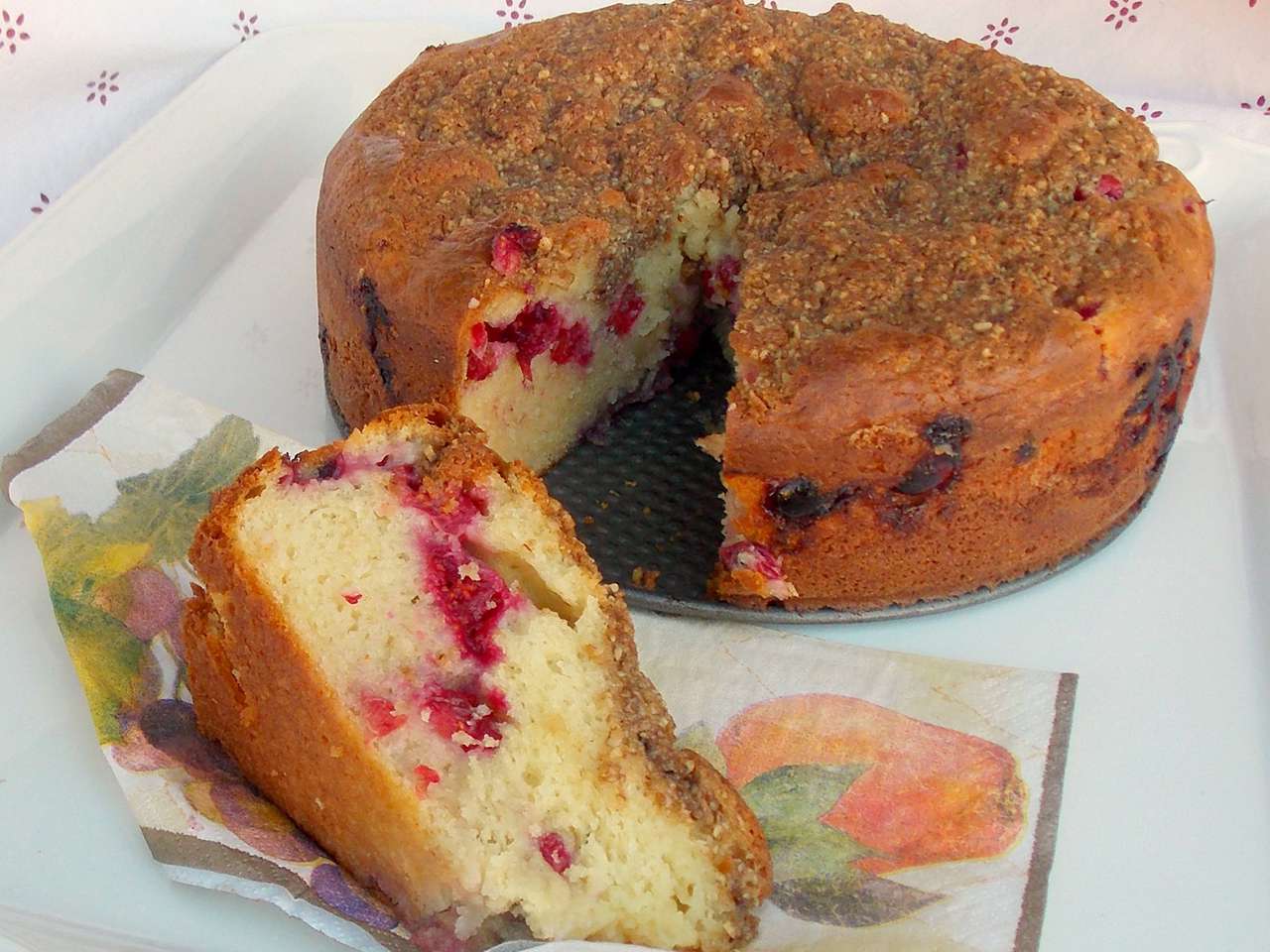 Cranberry Sour Cream Kuchen Recipe