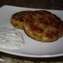 Crab Cakes with Cilantro-Sour Cream Sauce Recipe