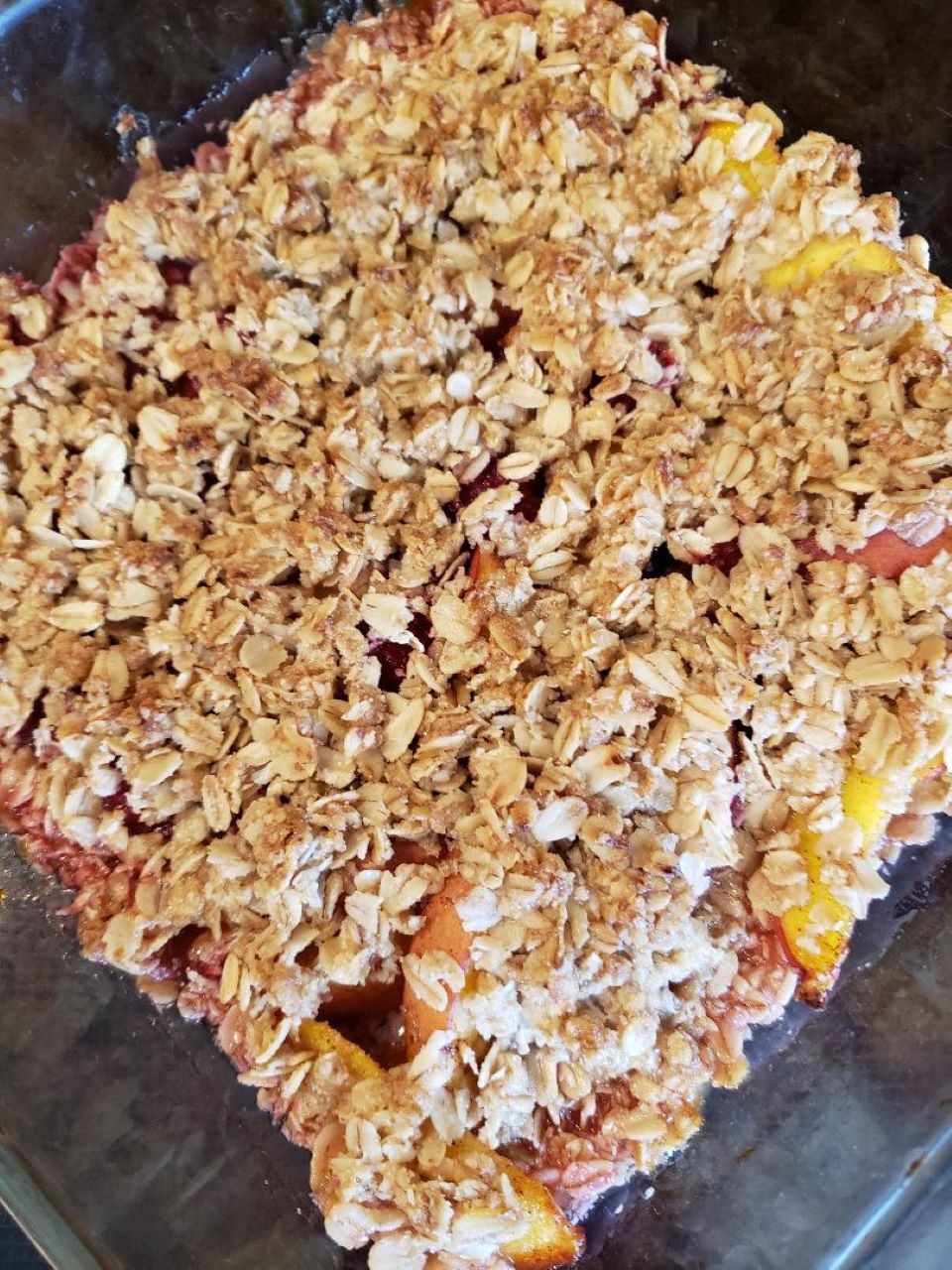 Peach and Raspberry Crumble Recipe