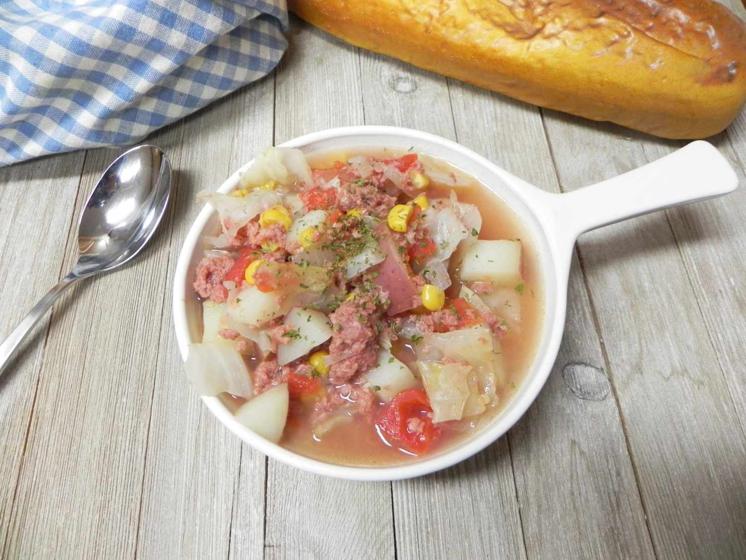Grandma's Canned Corned Beef and Cabbage Soup Recipe