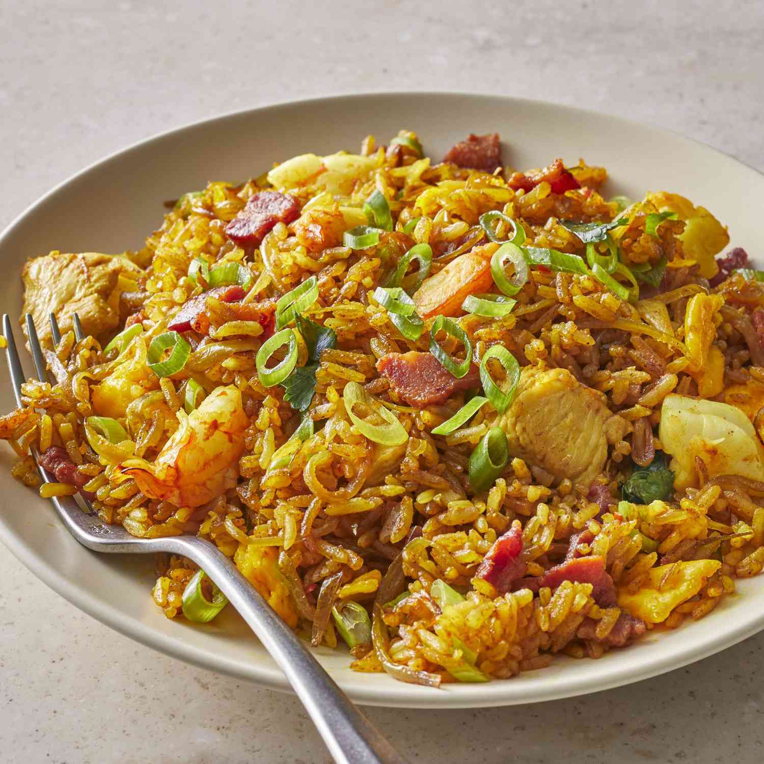 Thai Fried Rice with Pineapple and Chicken Recipe