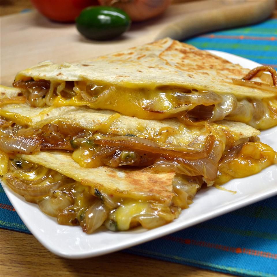 Caramelized Onion and Jalapeño Quesadillas Recipe