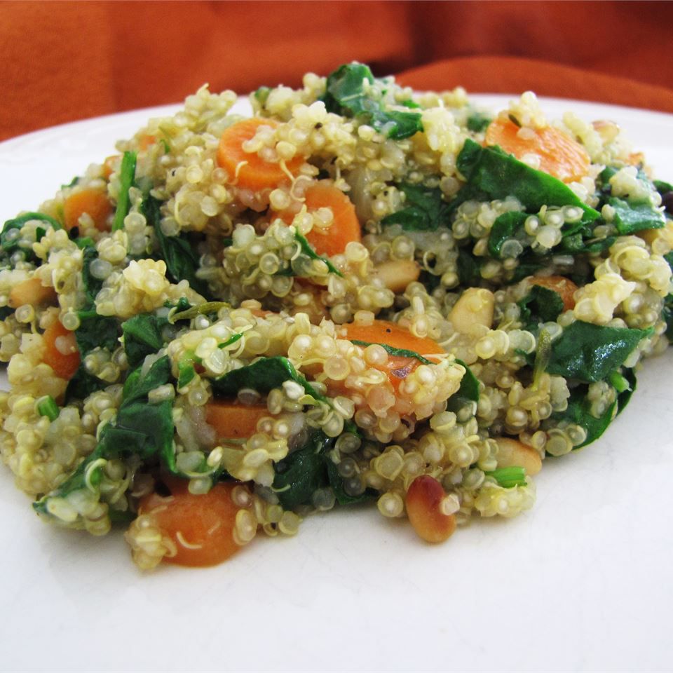 Carrot, Tomato, and Spinach Quinoa Pilaf Recipe