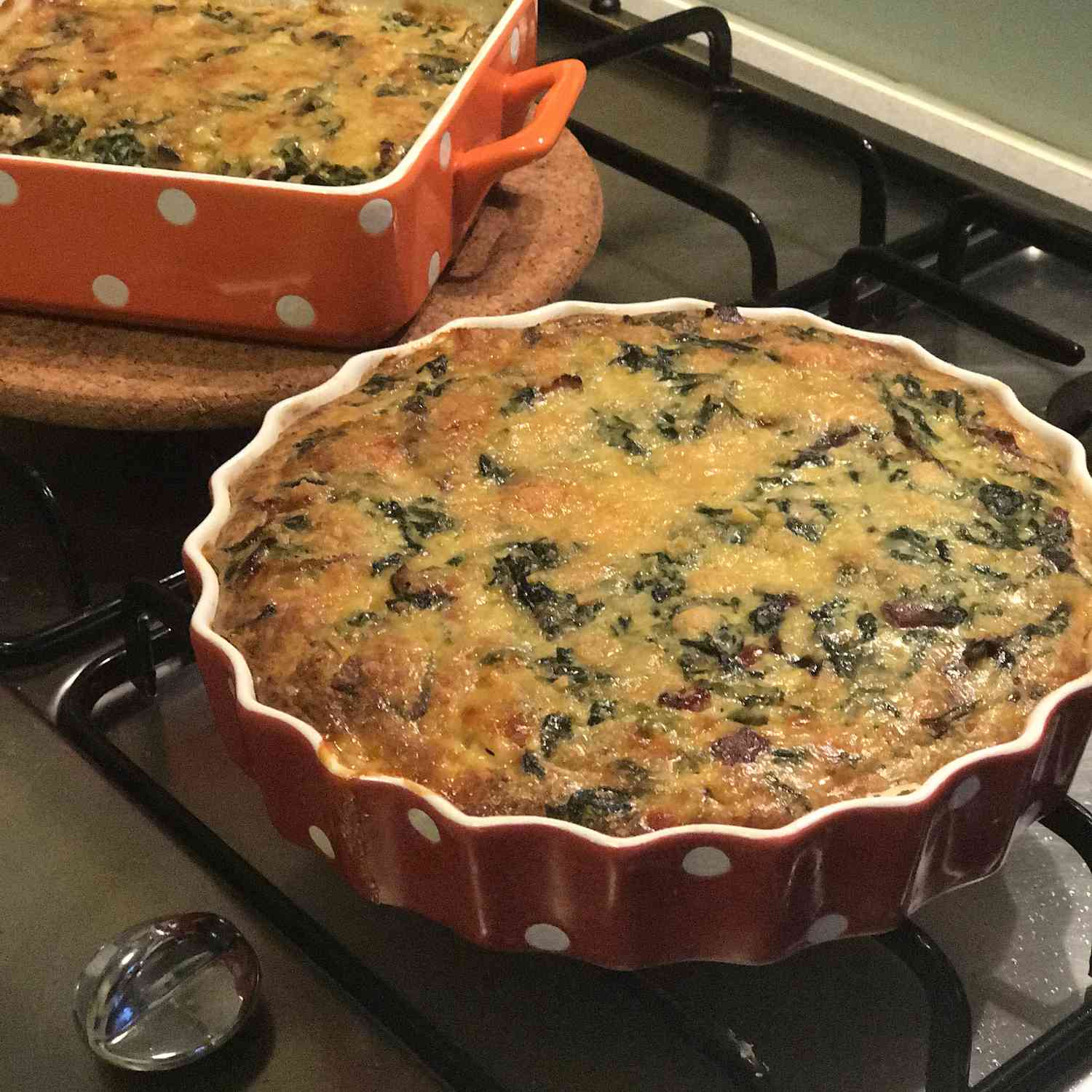 Belle and Chron's Spinach and Mushroom Quiche Recipe
