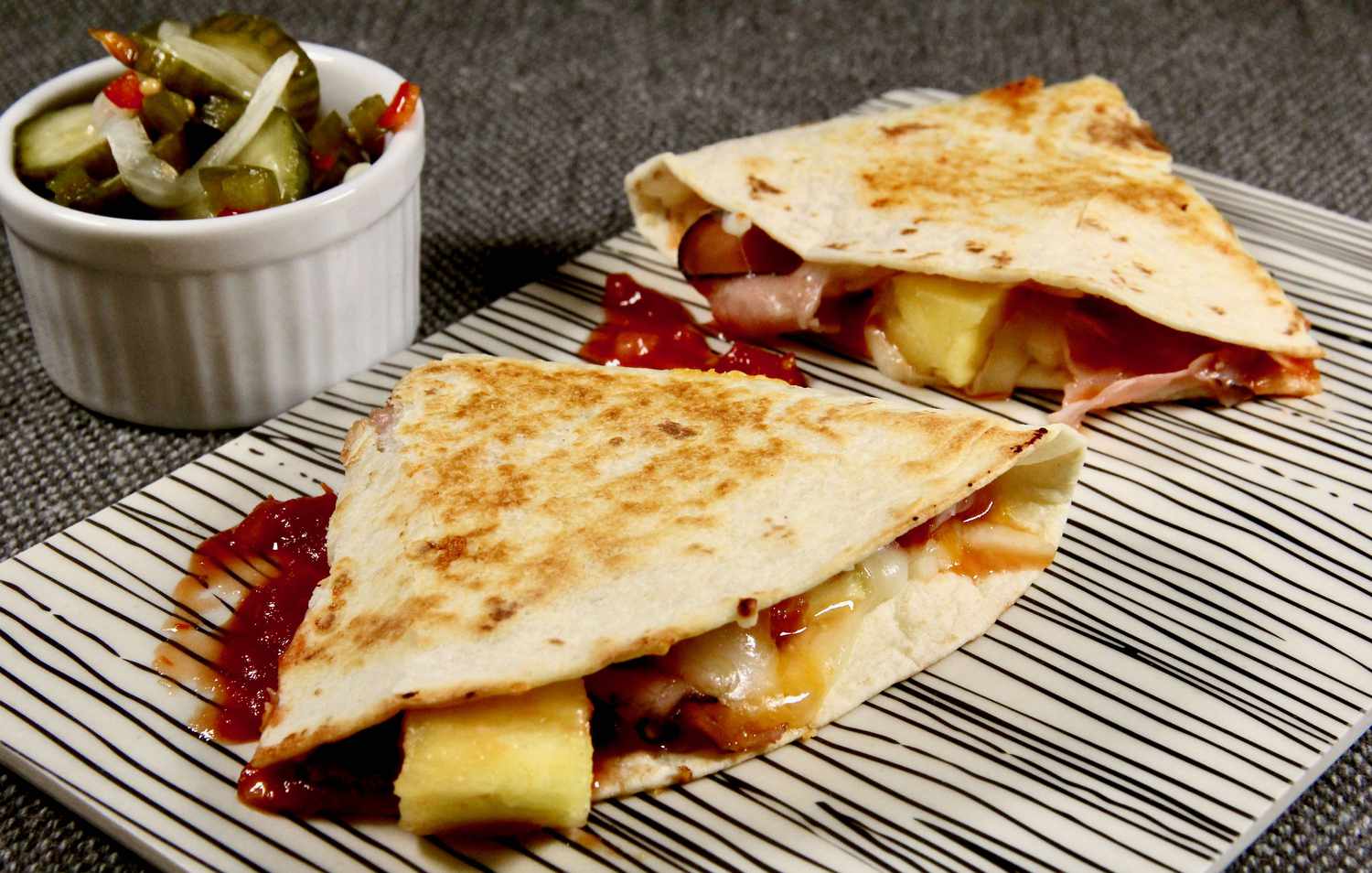 Hawaiian Pizza Quesadillas