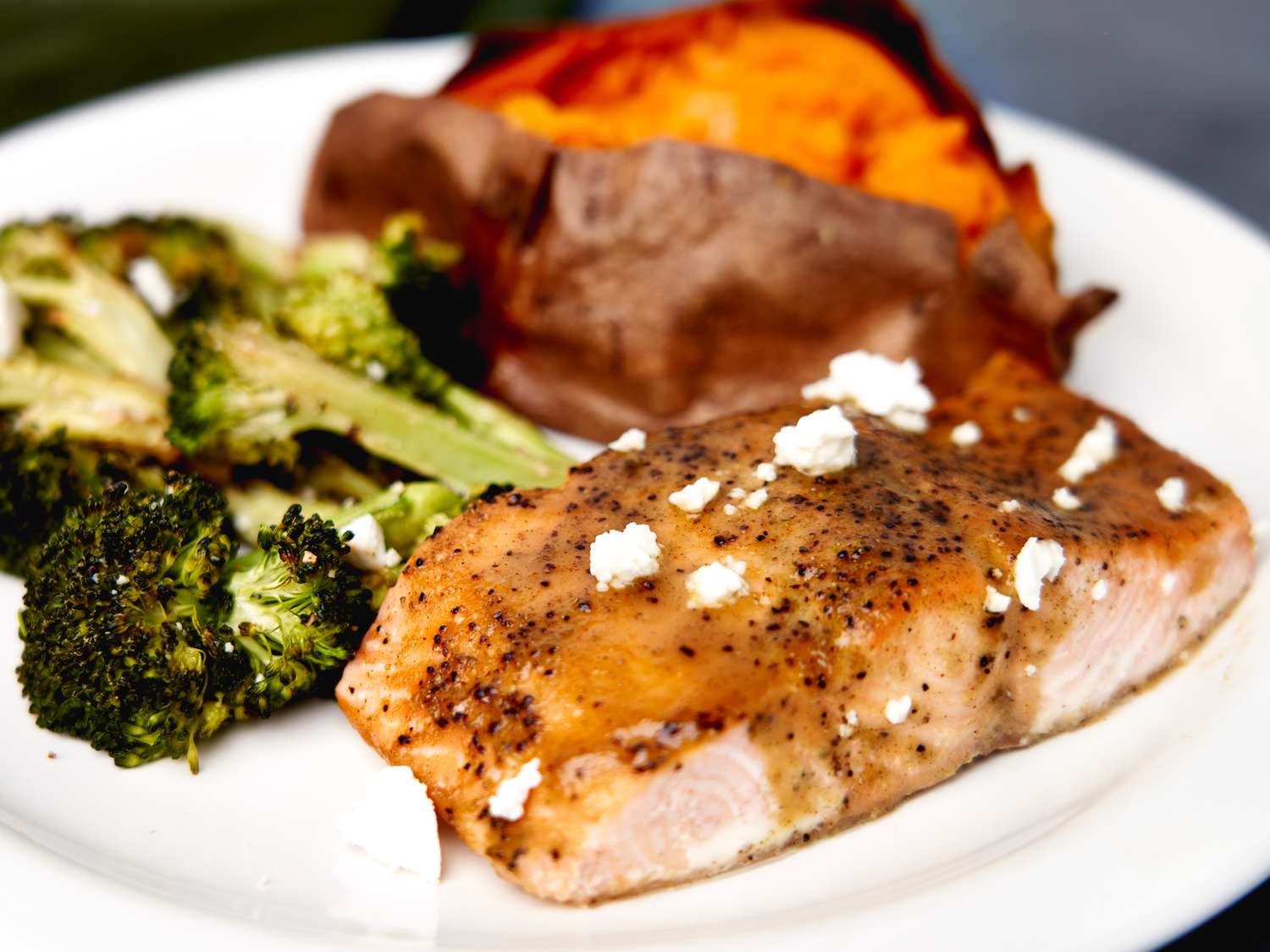 Easy Sheet Pan Roasted Greek Salmon and Broccoli Recipe