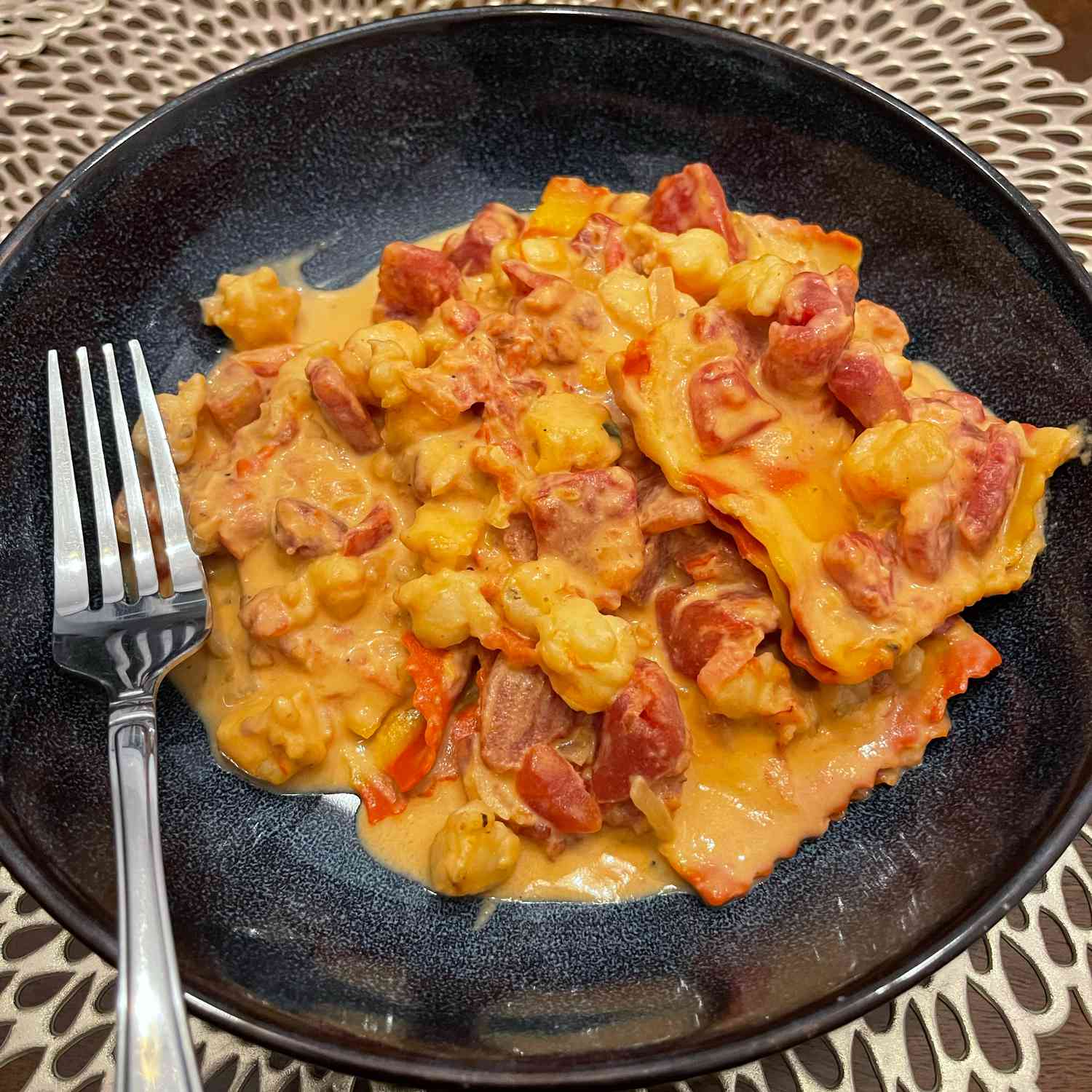 Lobster Ravioli in Tomato Cream Sauce with Shrimp Recipe