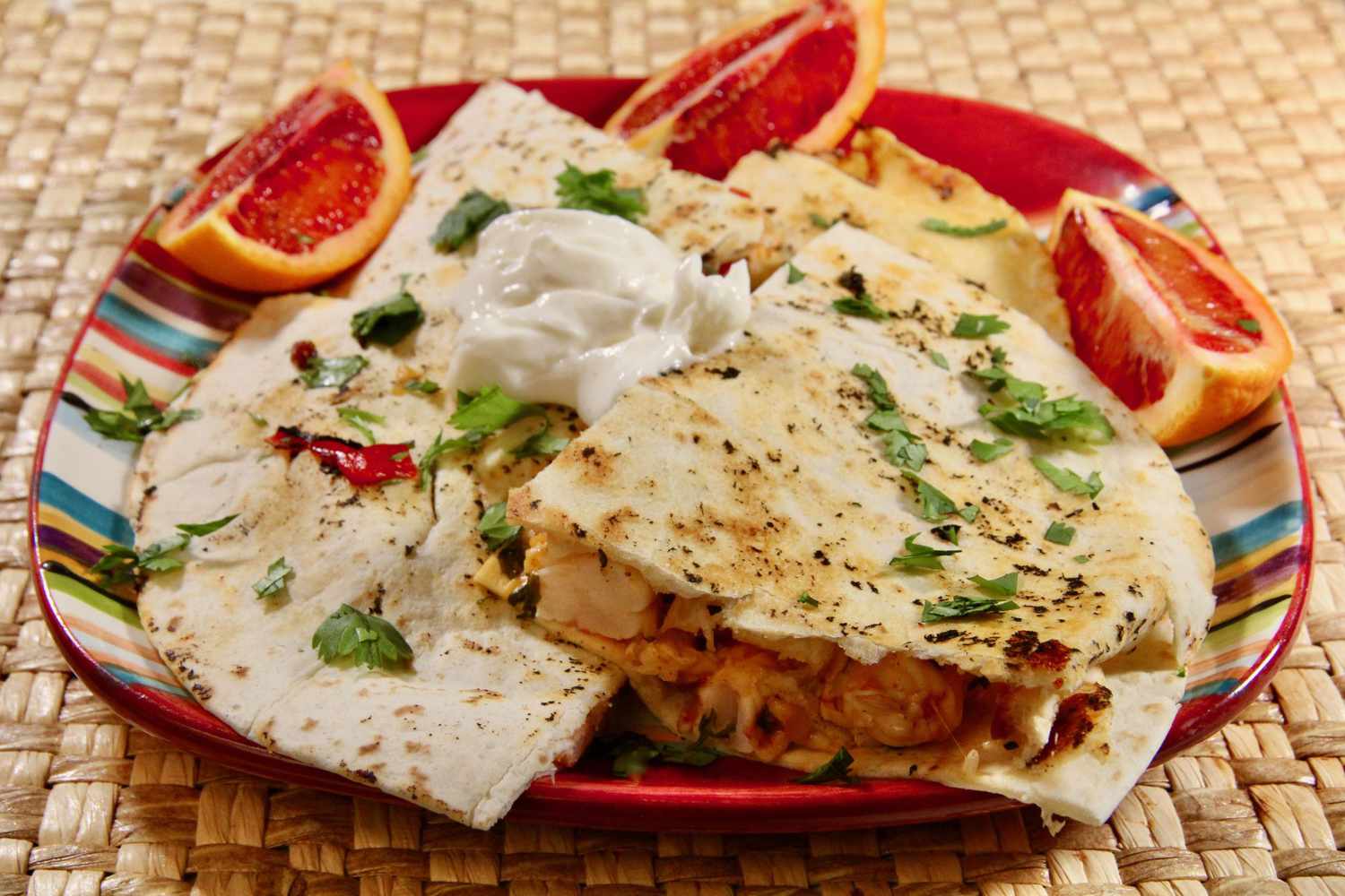 Shrimp Quesadillas with Cilantro and Lime Recipe