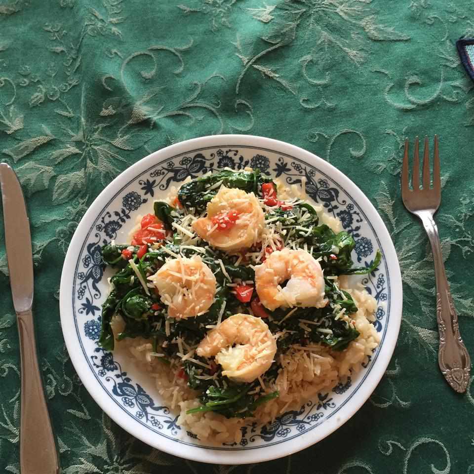 Shrimp, Leek and Spinach Risotto Recipe