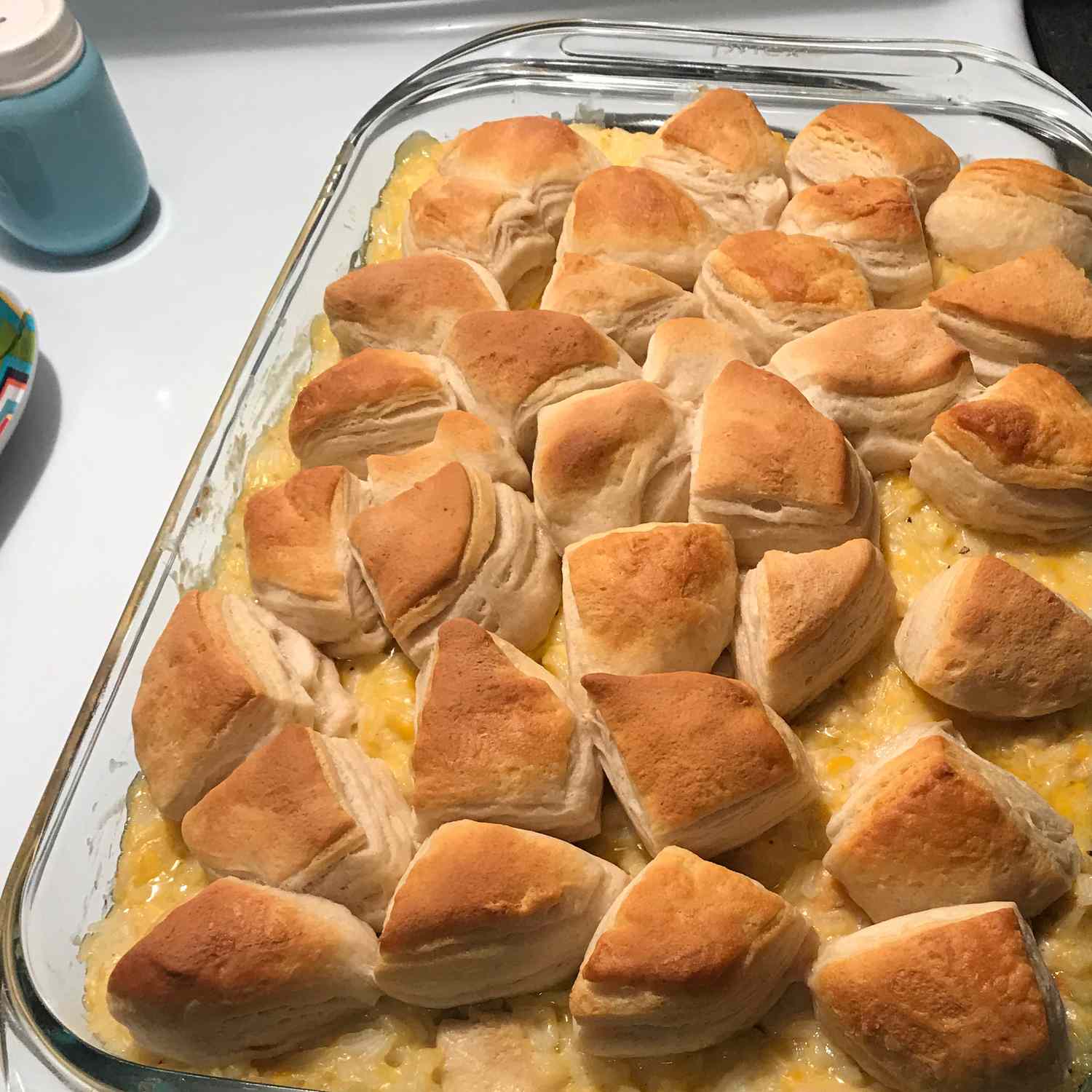 Chicken, Rice, and Biscuit Casserole Recipe