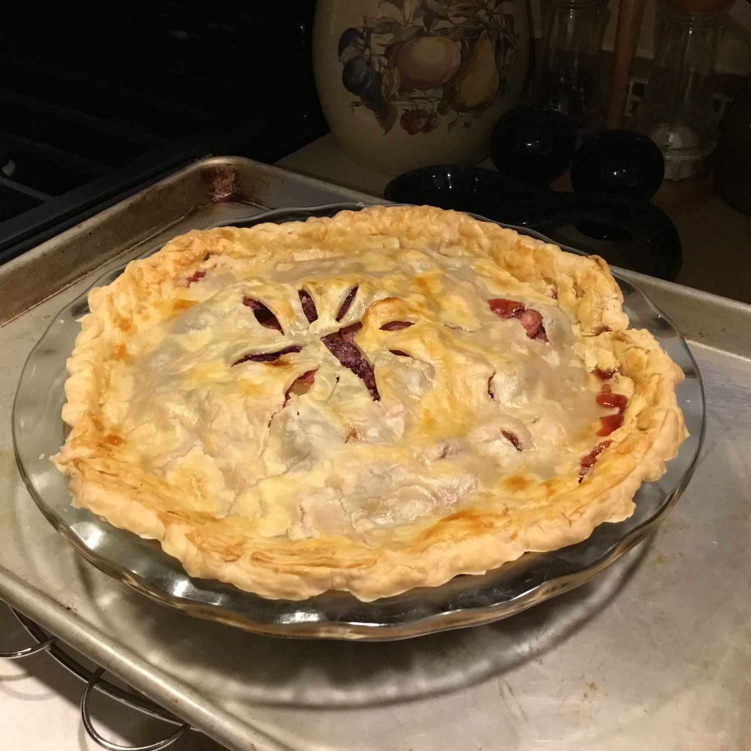 Nicki's Summer Strawberry Rhubarb Pie Recipe