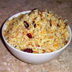 Couscous Pilaf with Almonds, Coconut, and Cranberries Recipe