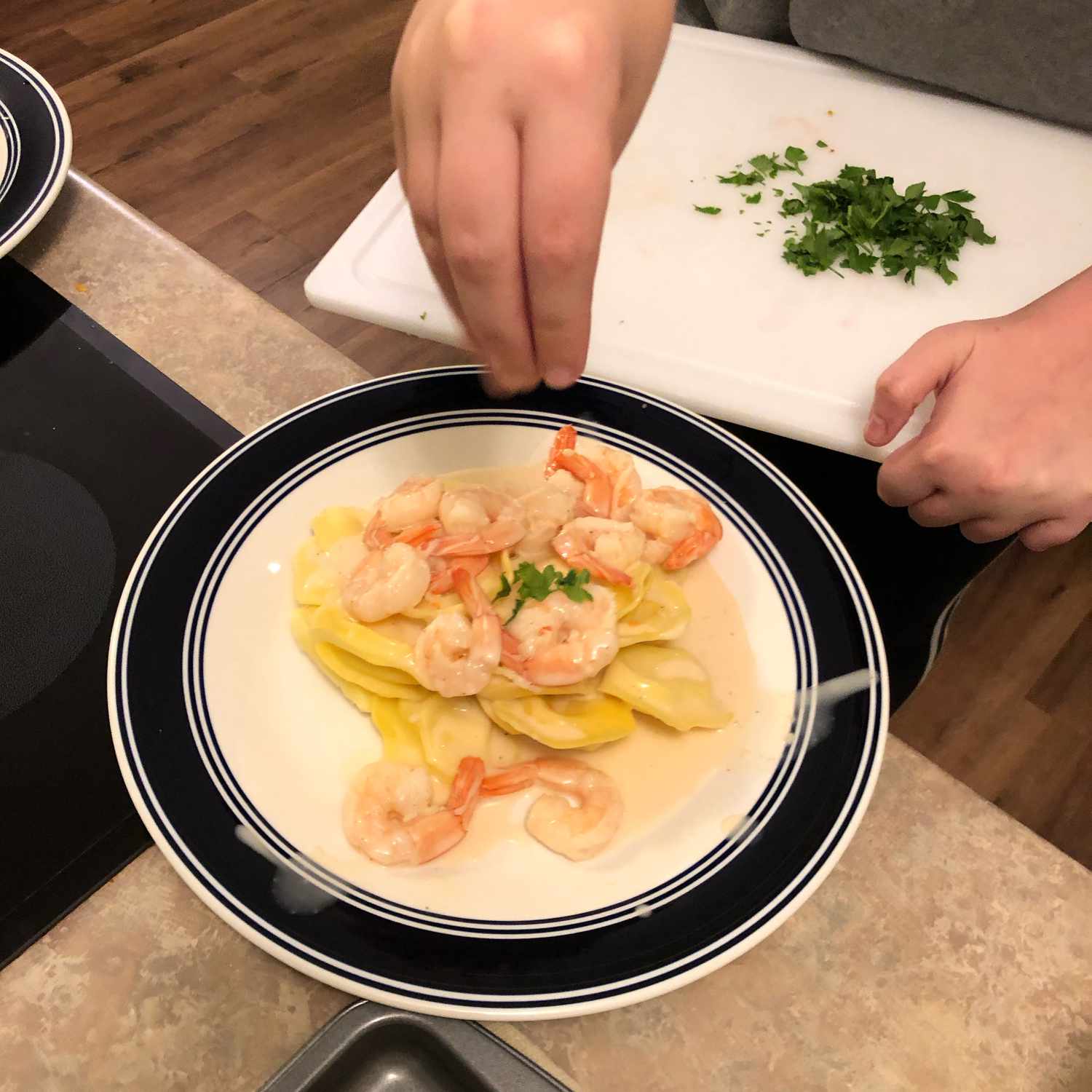 Shrimp and Pasta in Lemon Cream Sauce