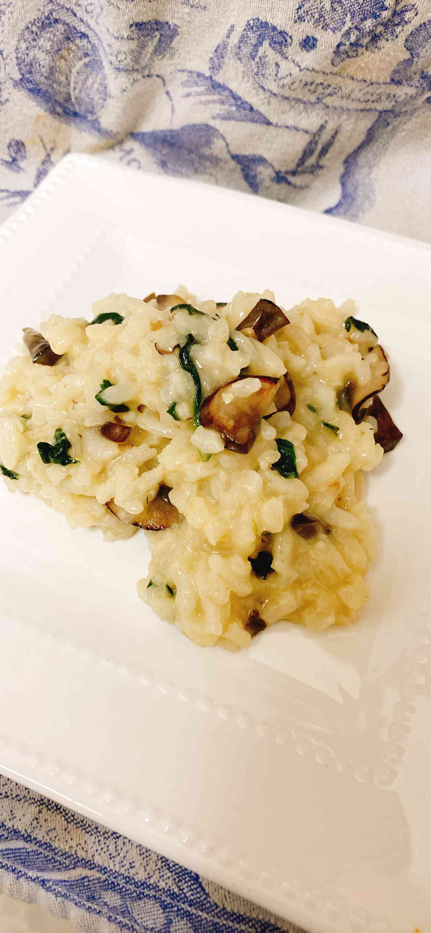 Italian Spinach-Mushroom Risotto Recipe