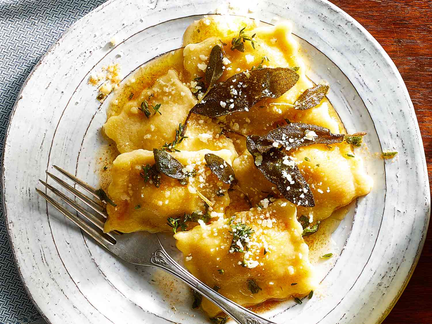 Butternut Squash Ravioli with Brown Butter Sauce Recipe