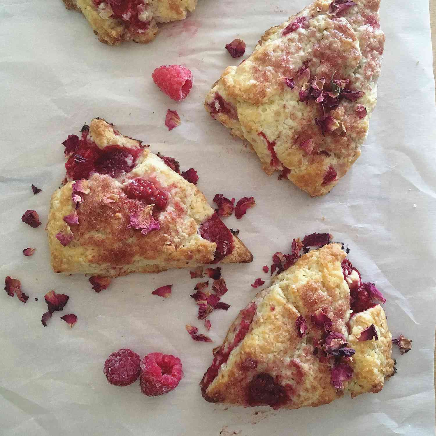 Raspberry-Rose Scones Recipe