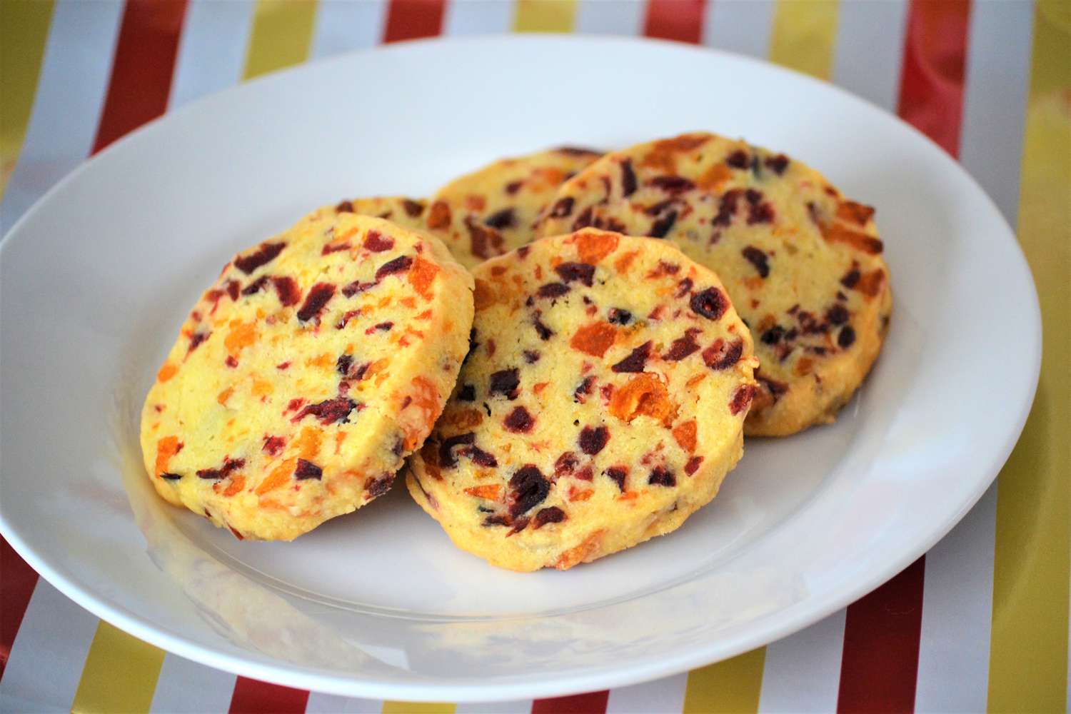 Cranberry-Orange Shortbread Cookies with Apricots Recipe