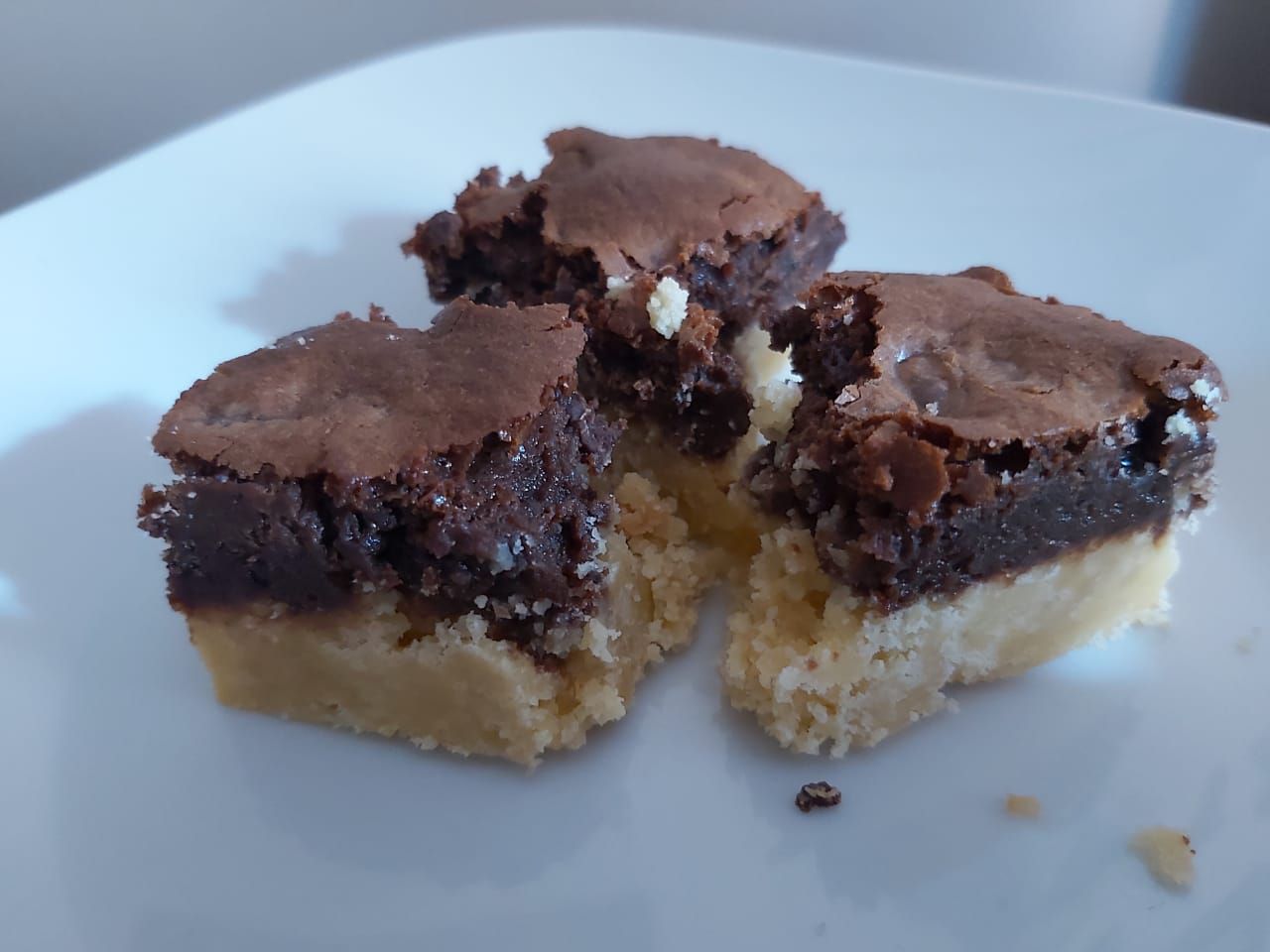 Gooey Brownies with Shortbread Crust Recipe
