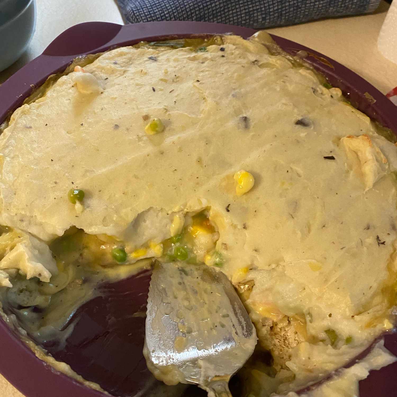 Mashed Potato-Topped Turkey Pot Pie Recipe