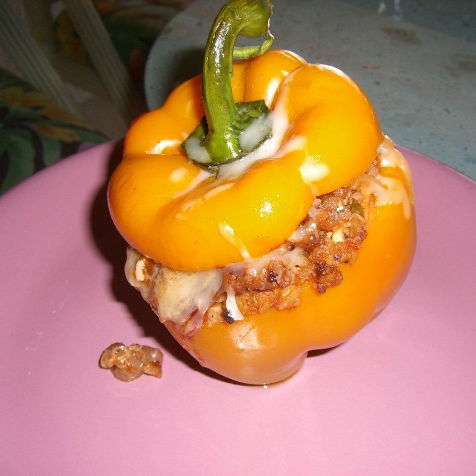 Beef and Mushroom Stuffed Peppers Recipe