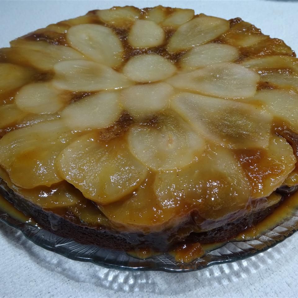 Upside Down Pear Gingerbread Cake Recipe