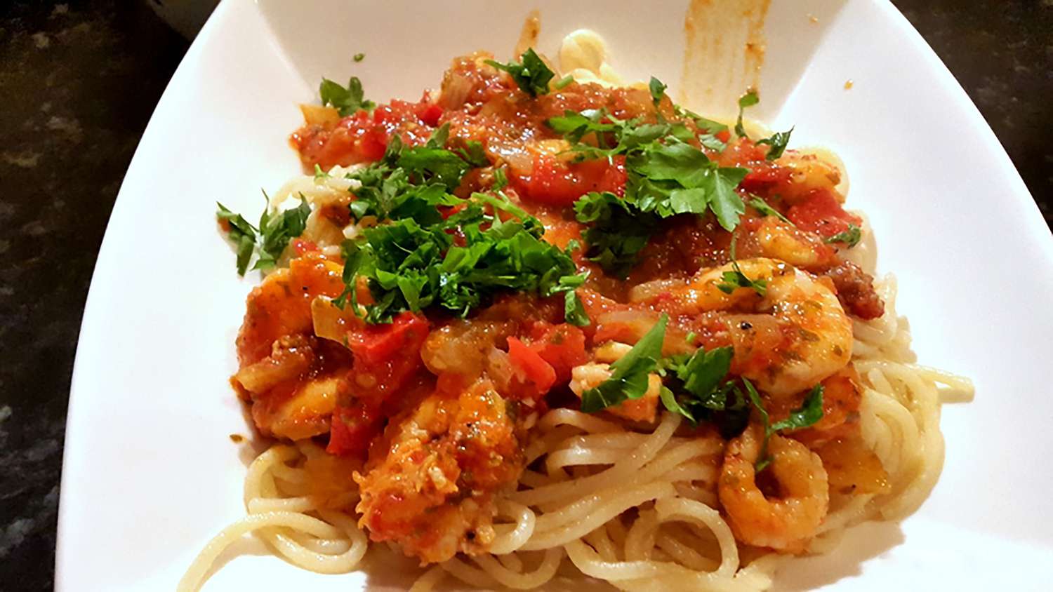 Shrimp Spaghetti with Tomato Sauce Recipe