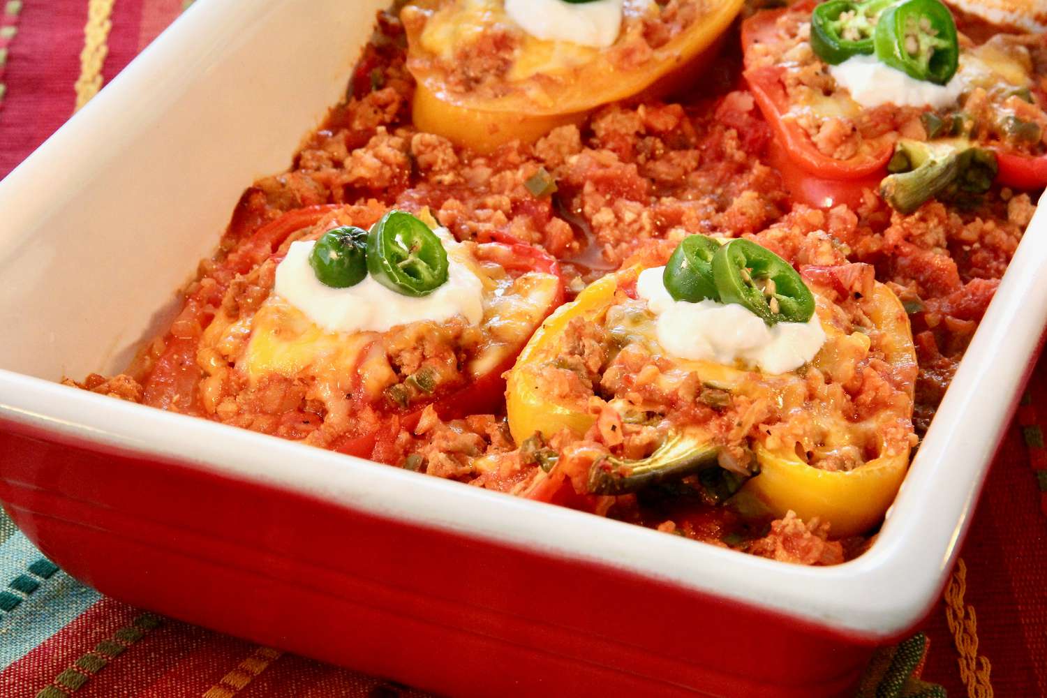 Keto Turkey-Stuffed Peppers Recipe
