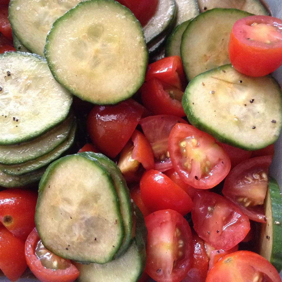 Cool Summer Cucumber and Tomato Toss Recipe