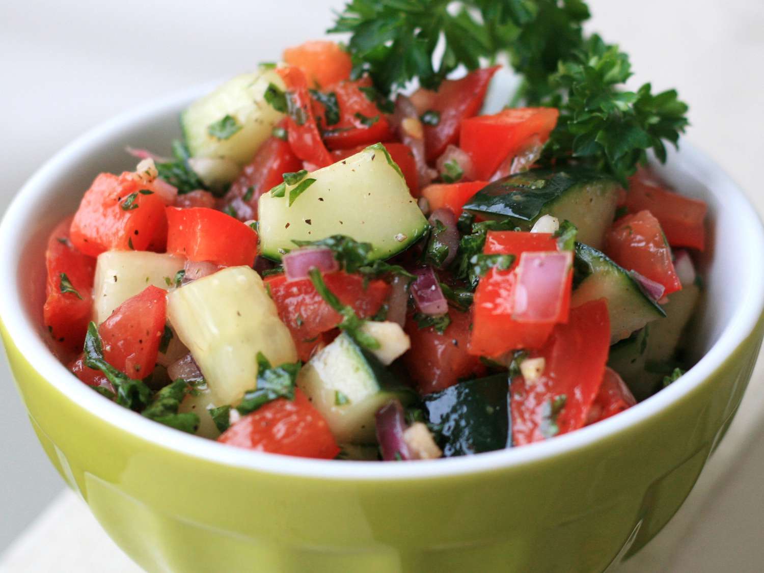 Israeli Tomato and Cucumber Salad Recipe