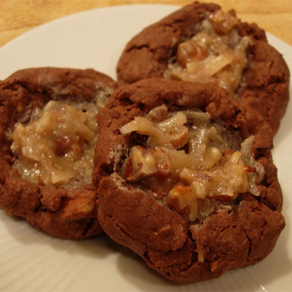German Chocolate Thumbprint Cookies Recipe