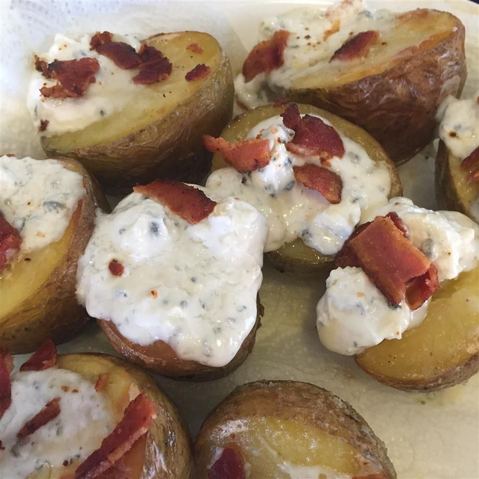 Gorgonzola Stuffed Mini Potatoes Recipe