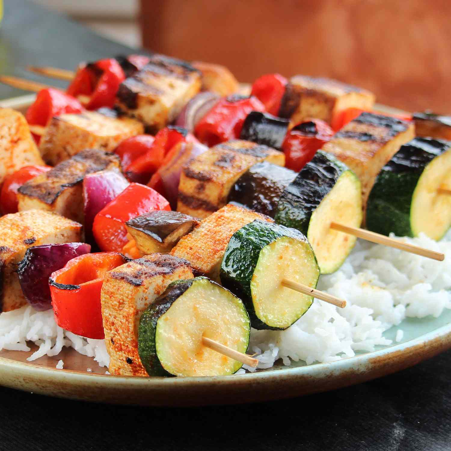 Grilled Tofu Skewers with Sriracha Sauce Recipe