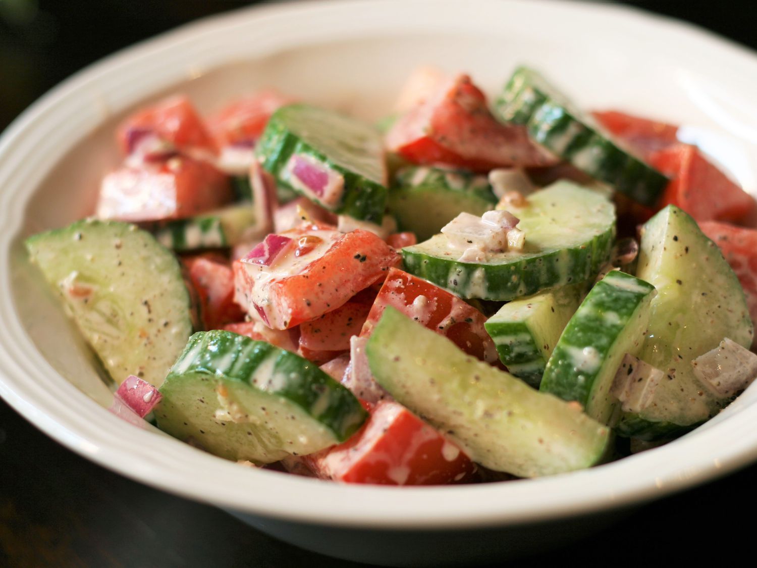 Cucumber and Tomato Salad with Mayo Recipe