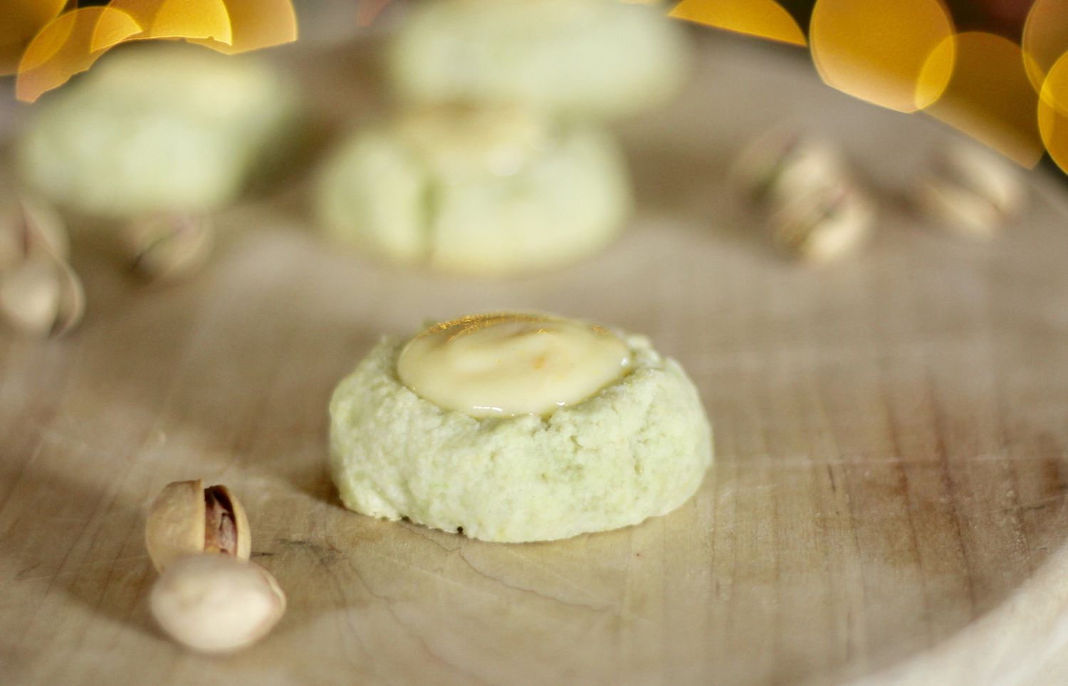 White Chocolate-Orange-Pistachio Thumbprint Cookies Recipe