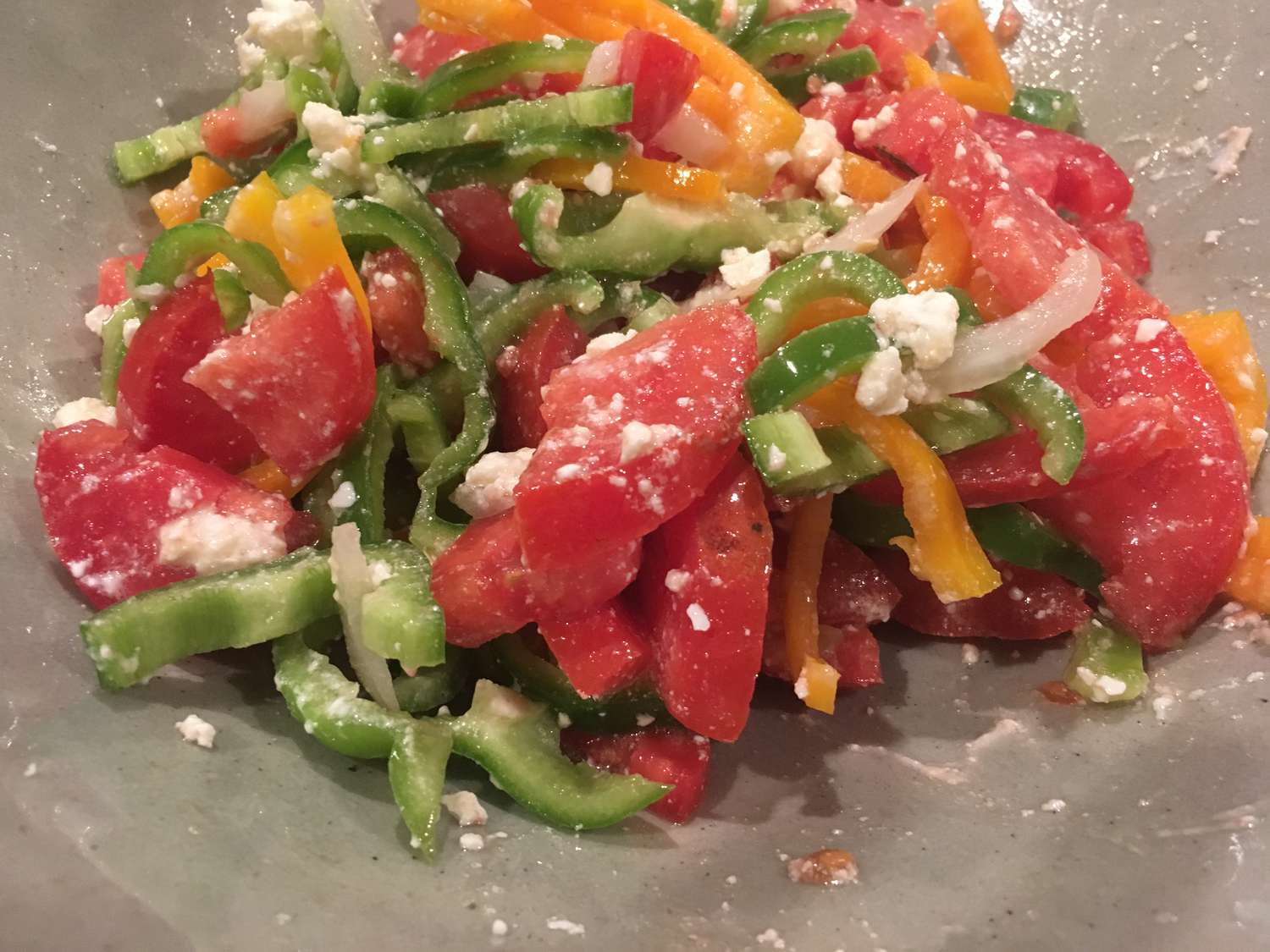 Bell Pepper, Tomato, and Feta Salad Recipe