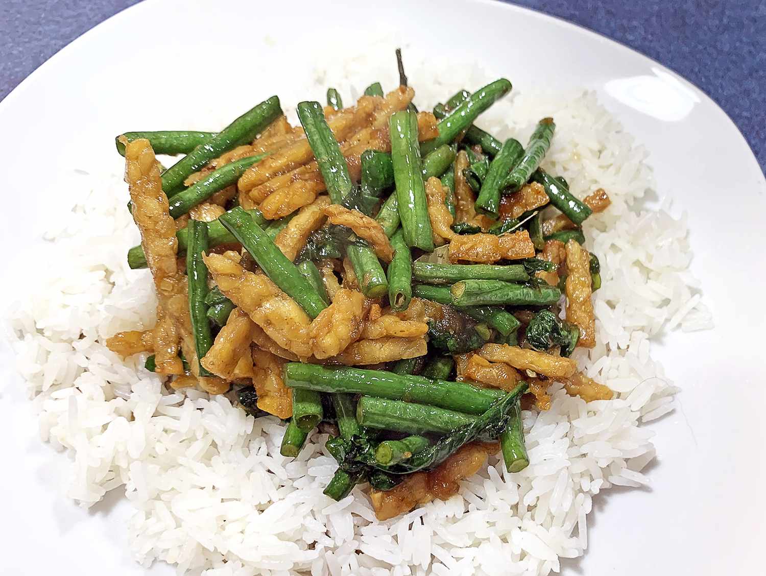 Sweet and Spicy Tempeh Recipe with Long Beans Recipe