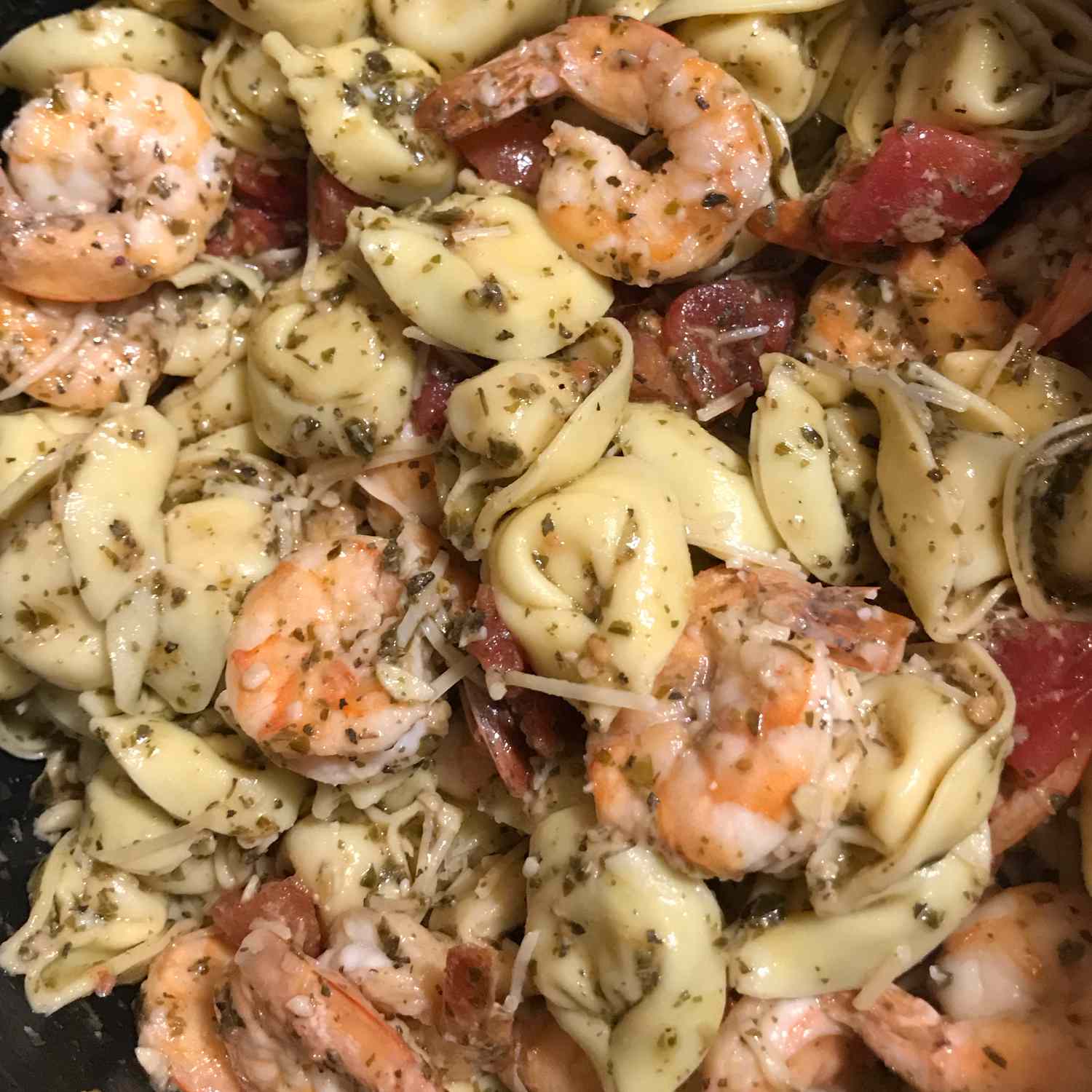 Garlic Shrimp with Three Cheese Tortellini Recipe
