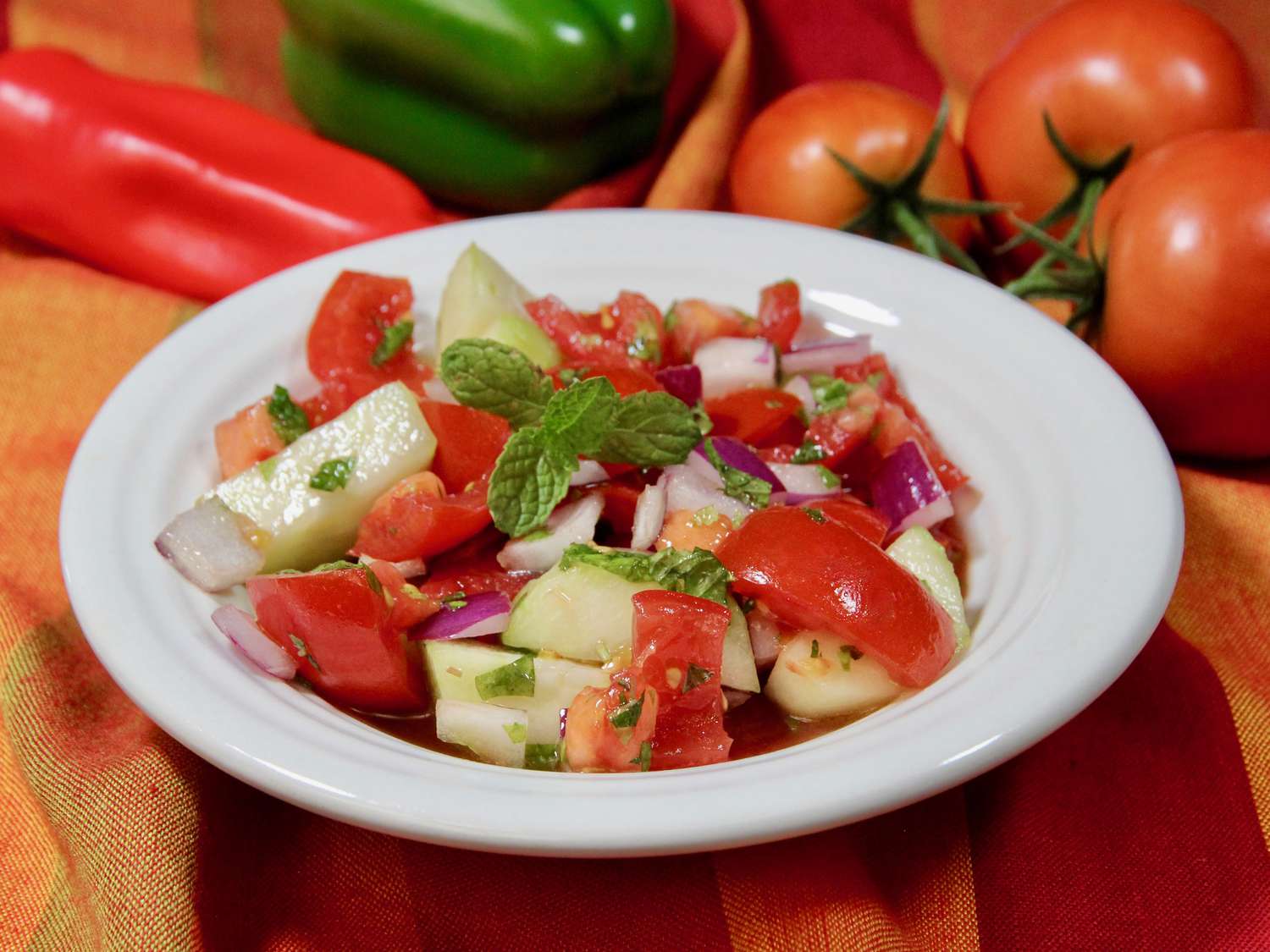 Tomato Cucumber Salad with Mint Recipe