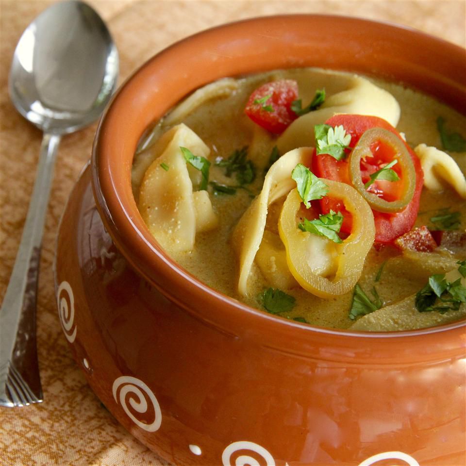 Cheese Tortellini in Curried Coconut Milk Recipe