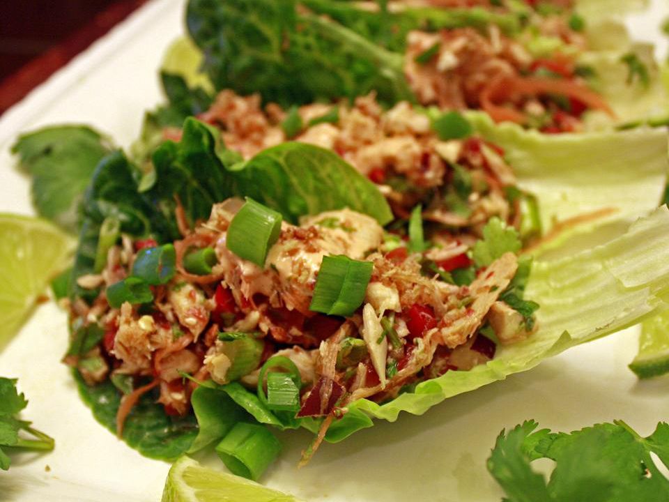 Thai Spicy Tuna Lettuce Wraps Recipe