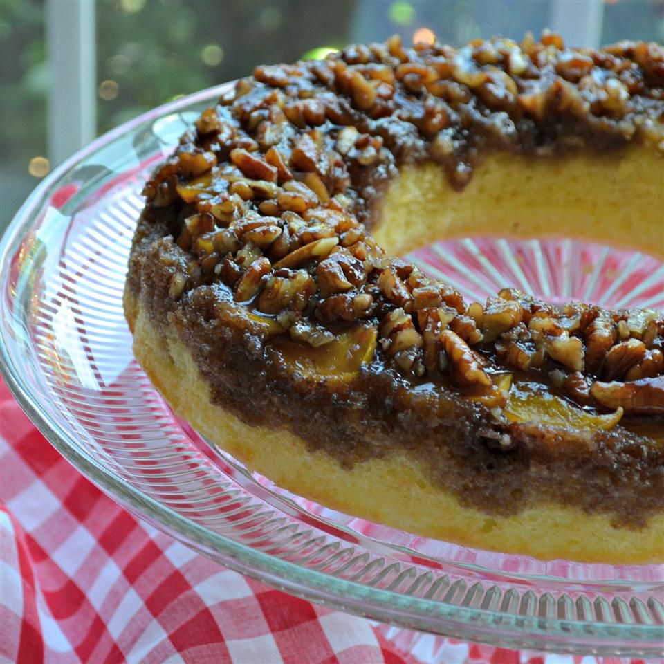 Peach Amaretto Upside-Down Cake Recipe
