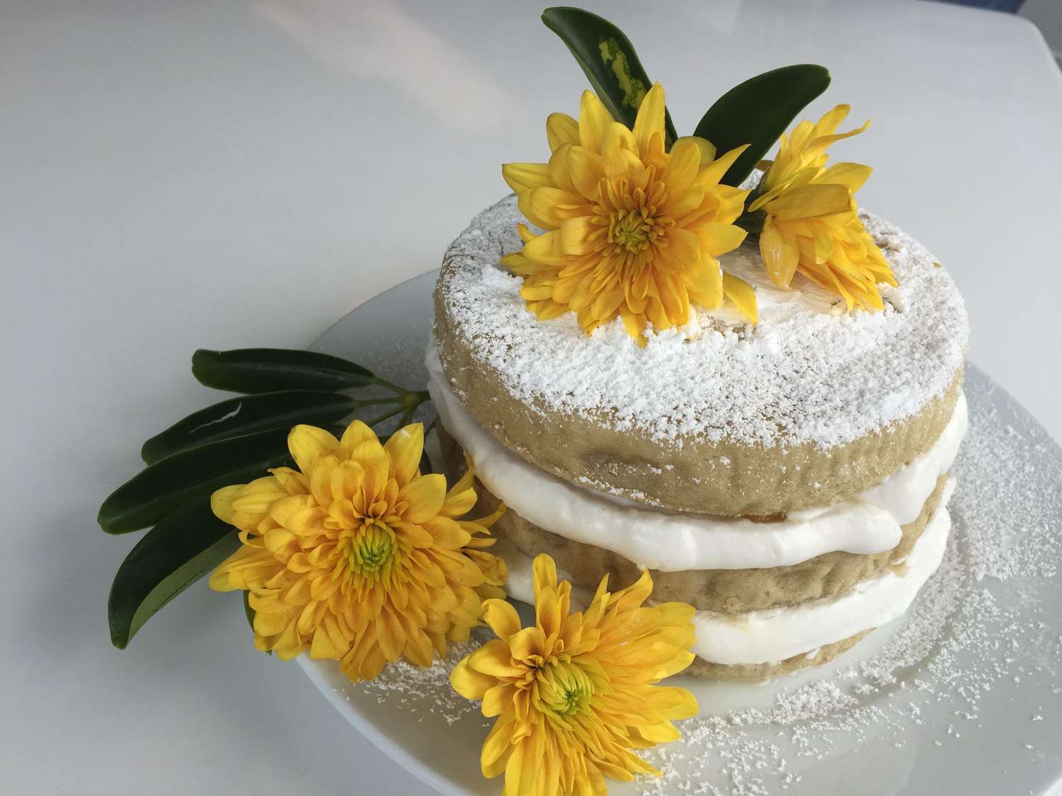 Vegan and Gluten-Free Naked Cake with Peaches and Coconut Cream Recipe