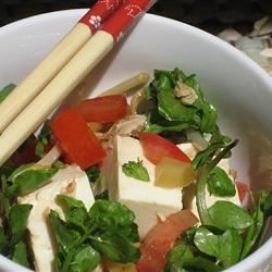 Easy Tofu Salad with Tuna and Watercress Recipe