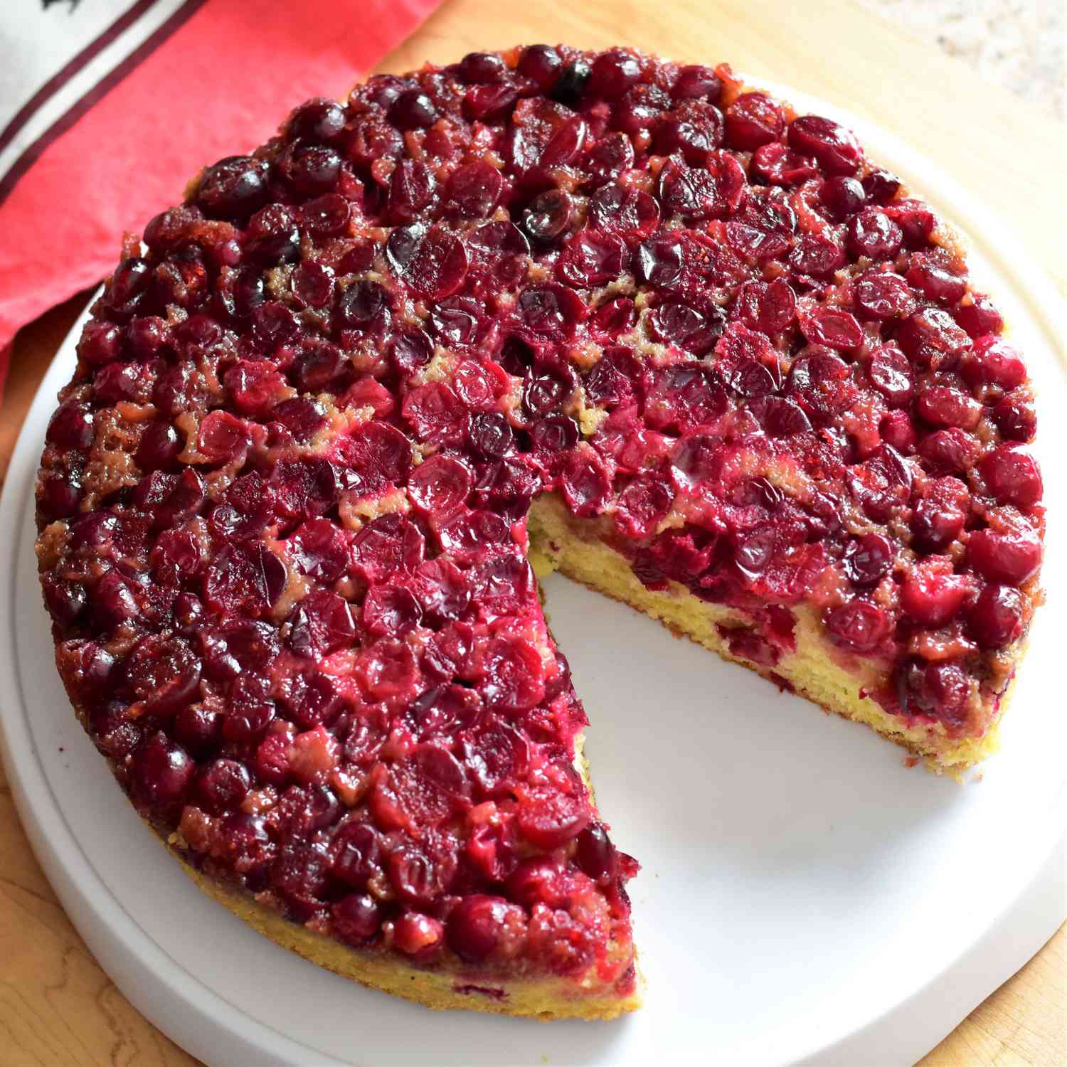 Fresh Cranberry Upside-Down Cake Recipe