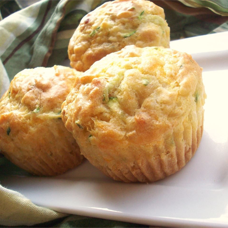 Savory Cheddar Zucchini Muffins Recipe